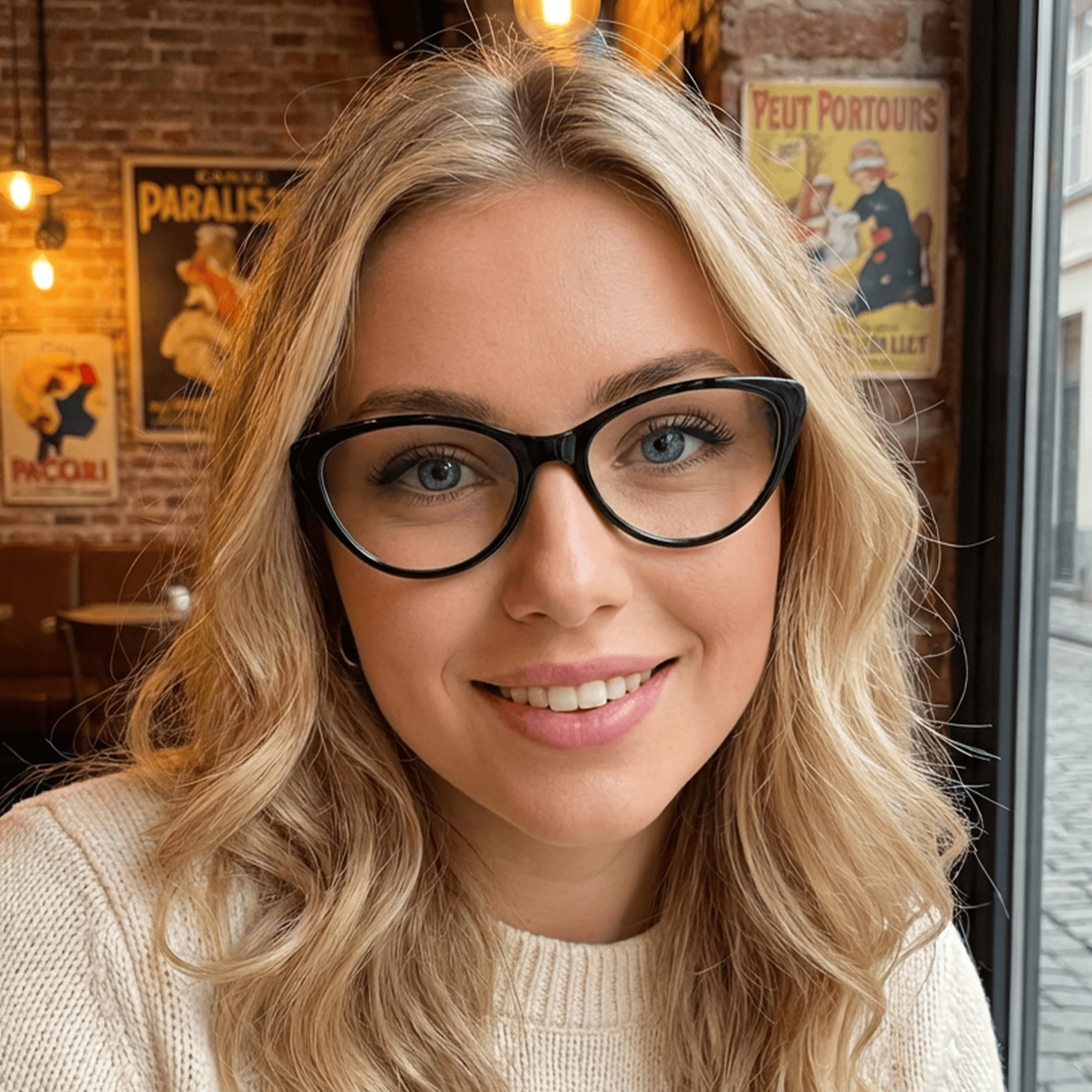 1 Pair Unisex Anti-Fatigue Cat Eye Glasses – Sleek Black Frame with Blue Light Blocking Technology, High-Definition Light Transmission, Ideal for Extended Computer, Phone & TV Viewing