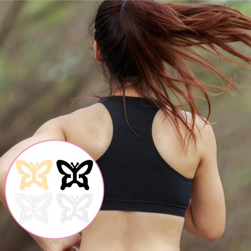 Underwear women's non slip buckle invisible anti light butterfly cross shoulder strap buckle plastic accessories beautiful back bra transparent button