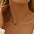1 Piece Elegant Cross Pendant Necklace – Sleek Graceful Lines, Refined Everyday Jewelry Perfect for Women’s Light Romantic Dates & Daily Commutes, Practical Stylish Gift for Girls