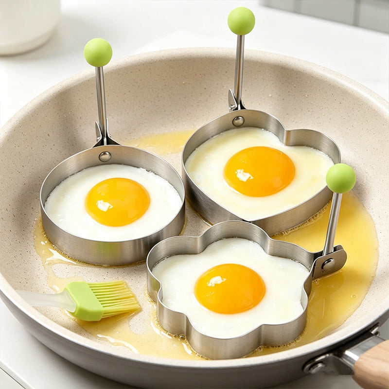 Heavy Duty Stainless Steel Omelette Ring Mold, Practical Egg Cooking Tool, Ideal for Making Fried Eggs and Poached Eggs