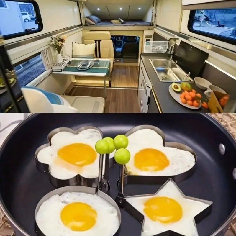 Heavy Duty Stainless Steel Omelette Ring Mold, Practical Egg Cooking Tool, Ideal for Making Fried Eggs and Poached Eggs