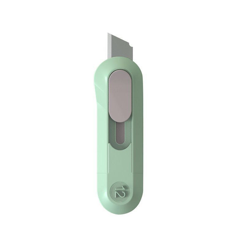 1pc e Mini Art Knife With SK5 Blade: Offers Precision Cutting For Crafting, Scrapbooking, DIY Projects, And Delicate Paper Cutting, Features Automatic Rebound For Safety And Front-End Self-Locking For Stability, Compact And Lightweight For Easy Ca