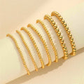 7Pcs Stackable Gold Bead Bracelets Bohemian Beach Multifunctional Beaded Jewelry for Women Daily Vacation Party