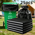 25-Piece Heavy-Duty Black Garbage Bags – Leak-Proof & Ultra-Durable Trash Bags, Convenient Waste Disposal Solution Perfect for Indoor Home, Office, Kitchen & Outdoor Use