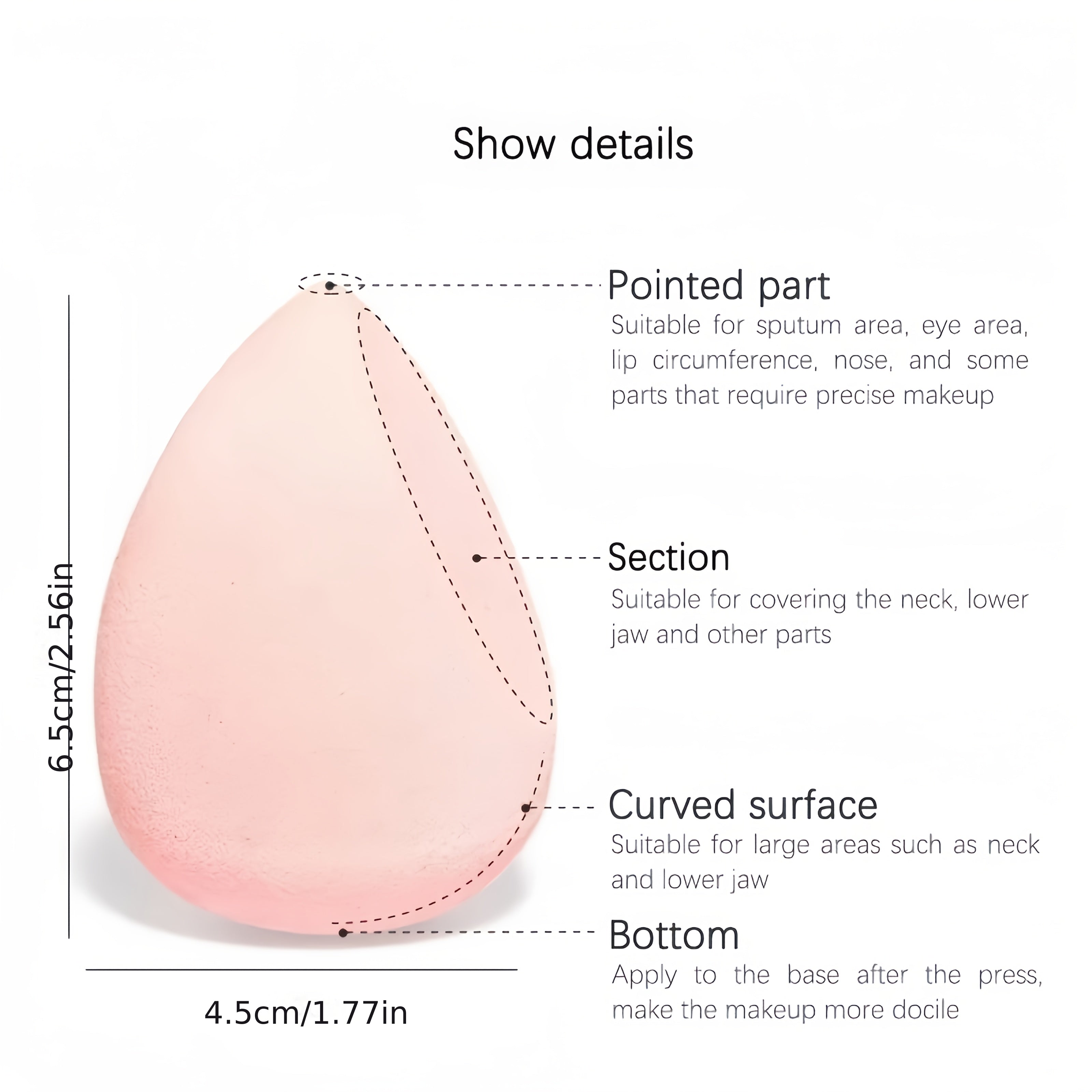 5-Piece Latex Free Makeup Beauty Sponges, Dual Use Dry & Wet Multi-Functional Makeup Puffs, Works With All Types of Foundation, Professional Beginner Friendly Makeup Tool