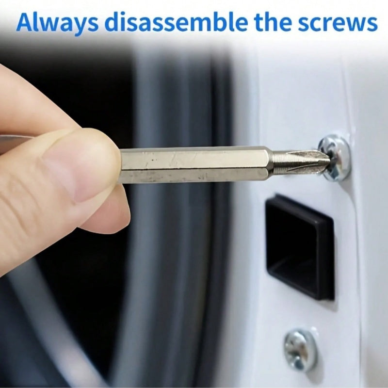 1Pc Mini Screwdriver Keychain, Creative Key Shaped Design with Flathead & Cross Bits, Compact Portable Multi-Use Repair Tool for Men, Ideal for Gadget Maintenance and Outdoor On-The-Go Fixes