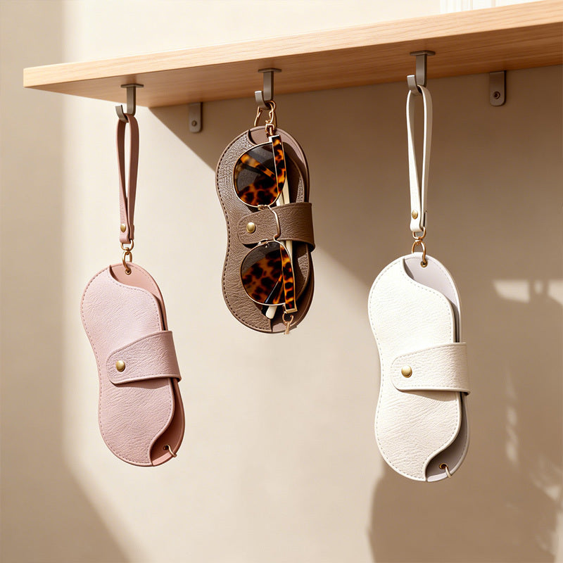 Portable Hanging Glasses Clip Storage Bag, Multi-functional Eyeglass & Sunglasses Eyewear Organizer Case