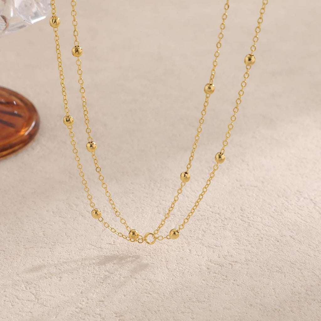 1 PC Adjustable Gold-Plated Beaded Body Chain Belt for Women – Stainless Steel Corrosion-Proof Material, Lightweight Stackable Style, Ideal Summer Accessory for Beach Trips & Vacations
