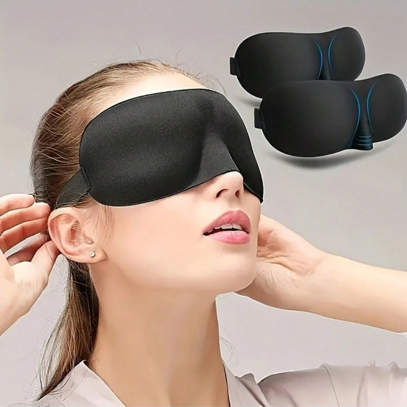 1PC Natural Soft Comfortable 3D Sleeping Eye Mask, Adjustable Light Blocking Eye Patch for Men Women, Compact Portable Blindfold Suitable for Sleeping Napping Meditation, Comfort Relax Travel Essential Accessory