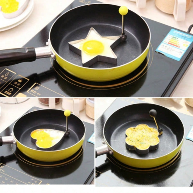 Heavy Duty Stainless Steel Omelette Ring Mold, Practical Egg Cooking Tool, Ideal for Making Fried Eggs and Poached Eggs