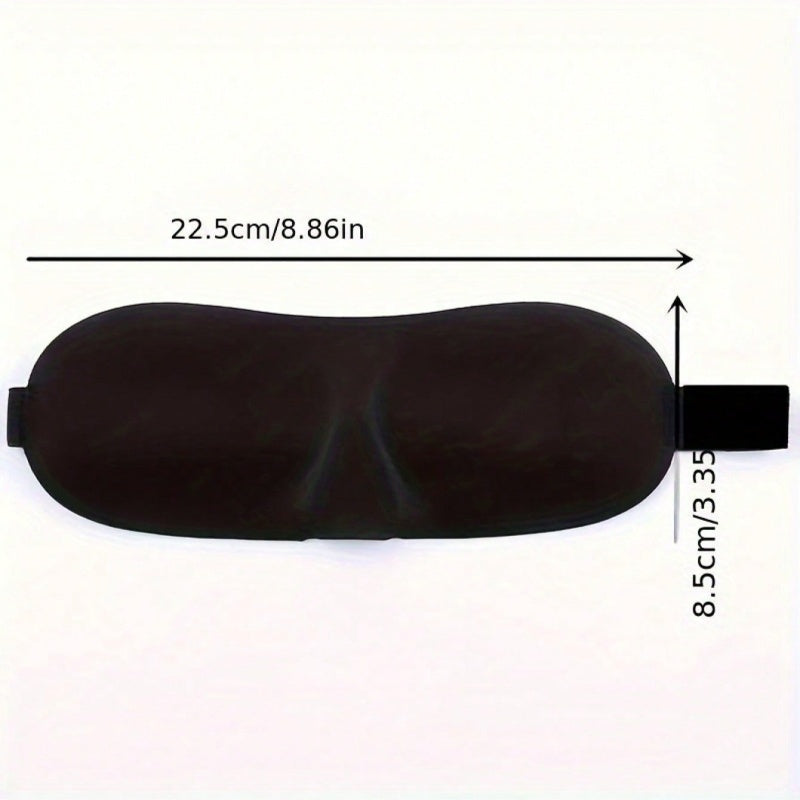 1PC Natural Soft Comfortable 3D Sleeping Eye Mask, Adjustable Light Blocking Eye Patch for Men Women, Compact Portable Blindfold Suitable for Sleeping Napping Meditation, Comfort Relax Travel Essential Accessory