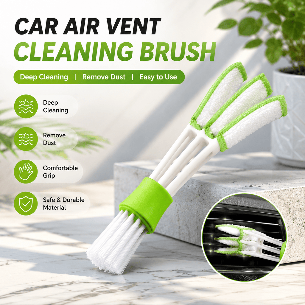1PC Mini Microfiber Detailing Duster Brush in Green, Ultra Soft Fine Bristles Reusable Washable Auto Cleaning Tool, Ideal for Car AC Vents, Dashboard Crevices & Vehicle Interior Slot Dust Removal