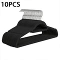 10 Pack Thickened Non-Slip Velvet Hangers with Tie Clip for Closet Storage - Ultra Thin Suit Hangers with 360° Rotating Hook, Velvet Hangers for Coats, Suits and Delicate Garments