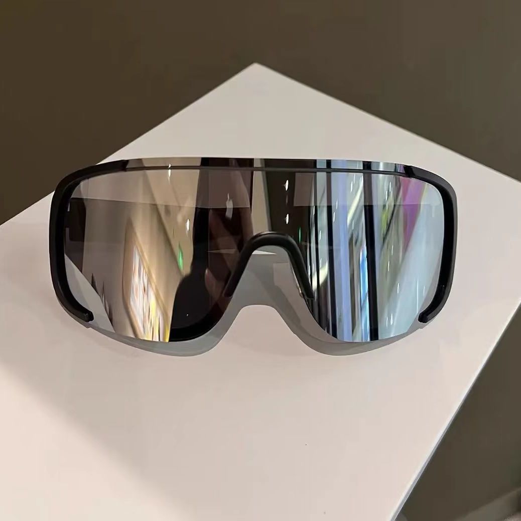 1pair Integrated Wrap Around Sunglasses, Unisex Retro City Explorer Eyewear with PC Frame, Fashion Outdoor Glasses for Hiking, Fishing and Climbing, Decorative Photo Prop & Ideal Holiday Gift