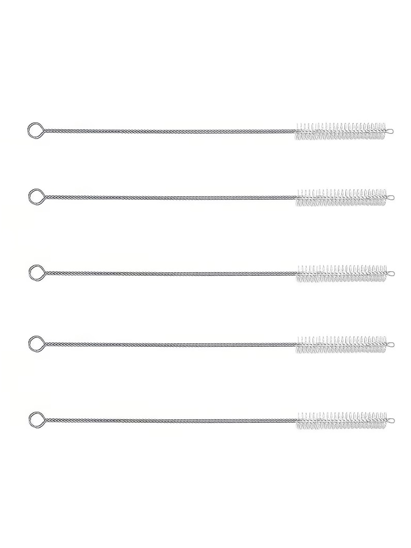 5/10pcs Long Reach Nylon Bristle Tube Brush, Flexible Straw Cleaner with Sturdy Steel Body, Perfect Tool for Removing Grime from Narrow Spaces and Bottles