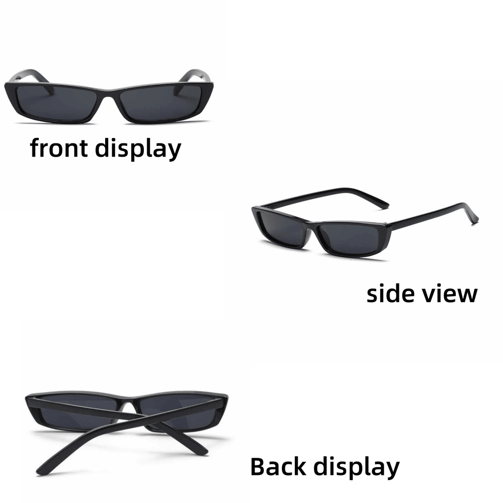 Face Slimming Y2K Small Black Frame Sunglasses 1 Pair, Low-key Exquisite Artistic Streetwear Eyewear, Fashion Sun Glasses Ideal for Photography and Daily Outfit Matching
