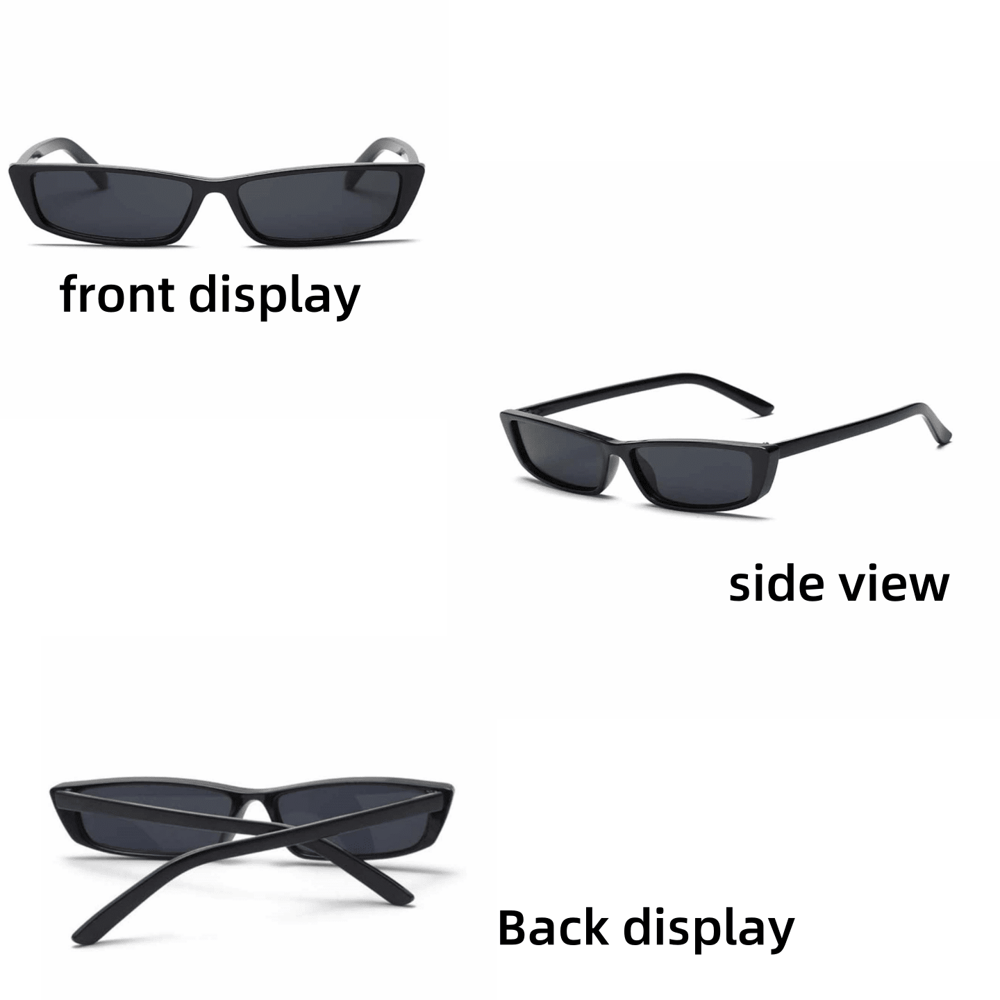 Face Slimming Y2K Small Black Frame Sunglasses 1 Pair, Low-key Exquisite Artistic Streetwear Eyewear, Fashion Sun Glasses Ideal for Photography and Daily Outfit Matching