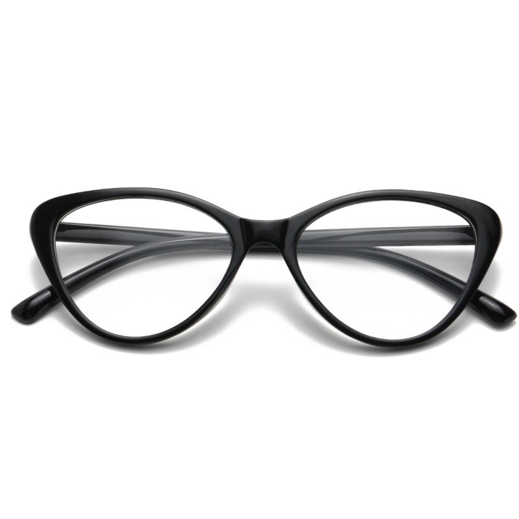 1 Pair Unisex Anti-Fatigue Cat Eye Glasses – Sleek Black Frame with Blue Light Blocking Technology, High-Definition Light Transmission, Ideal for Extended Computer, Phone & TV Viewing