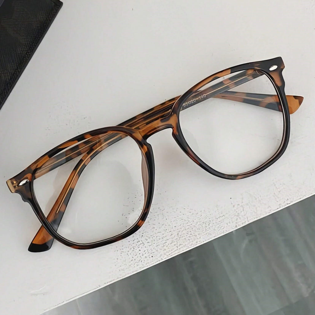 1 Pair Versatile Retro 90s Leopard Print Unisex Artistic Flat Lens Glasses – Timeless Nineties Vibe, Ideal for Daily Commuting, Reading, Gaming, TV Sessions & Stylish Women’s Fashion Accessory