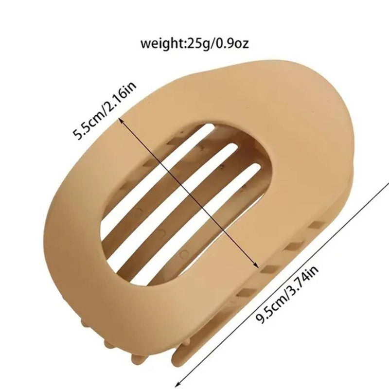 Simple Elegant Multifunctional Hair Clip Solid Color Round Duckbill Flat Claw Clip for Women Universal Hair Accessory Fit Thick Fine Long Short Hair Random Color