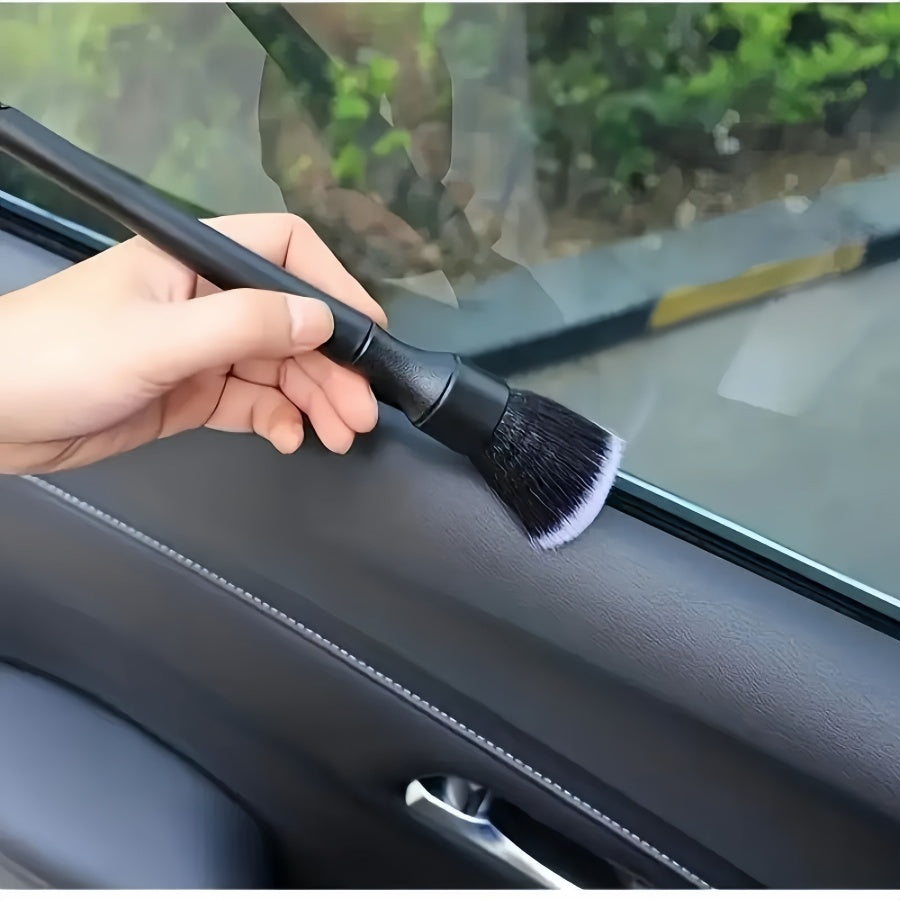 1pc Premium Black Car Interior Brush, Gentle Cleaning Tool for Dashboard, Air Vents and Hard-to-Reach Crevices