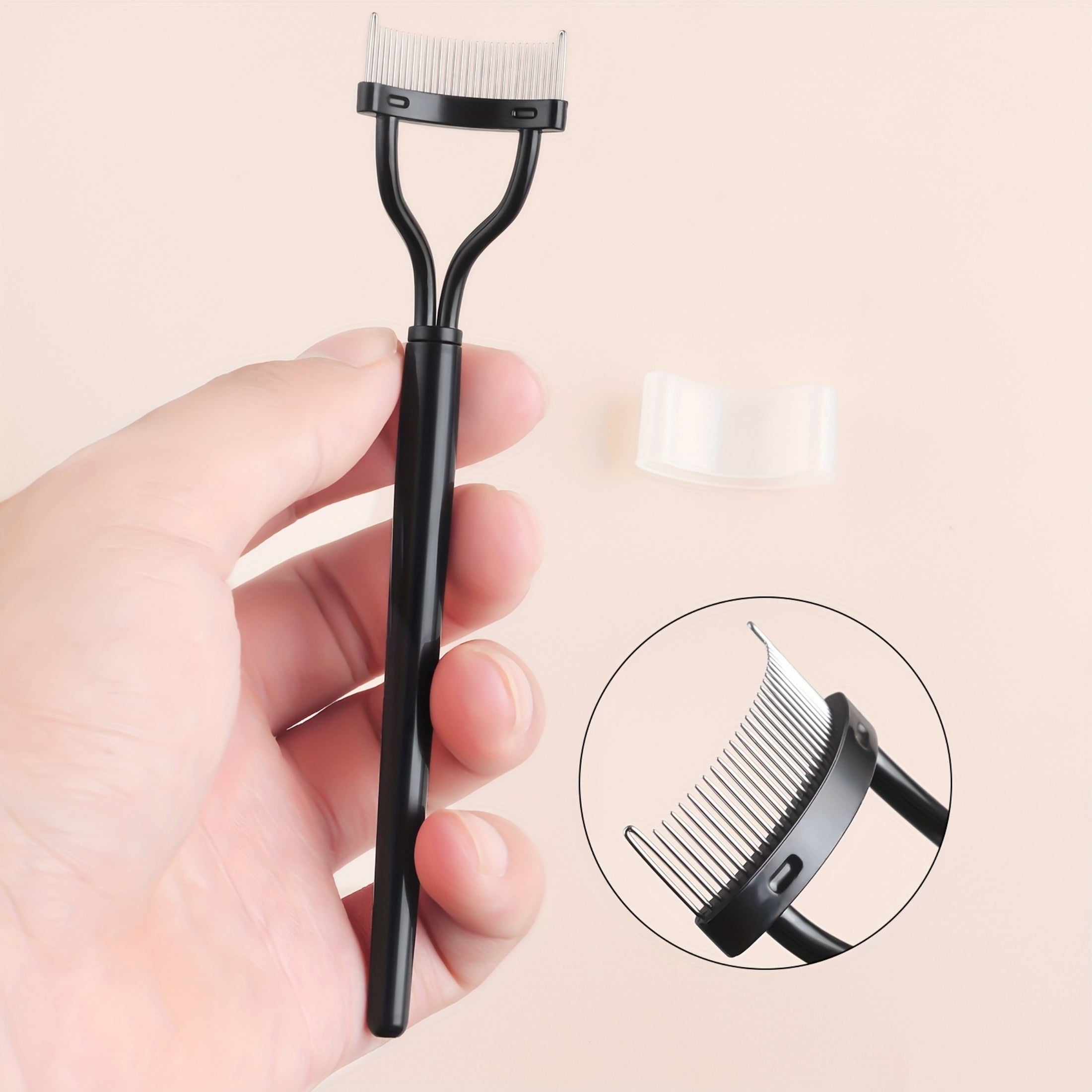 1Pc Fine Steel Eyelash Grooming Comb, Professional Beauty Tool for Lash Separation and Detailed Styling, Essential Salon Eyelash Accessory