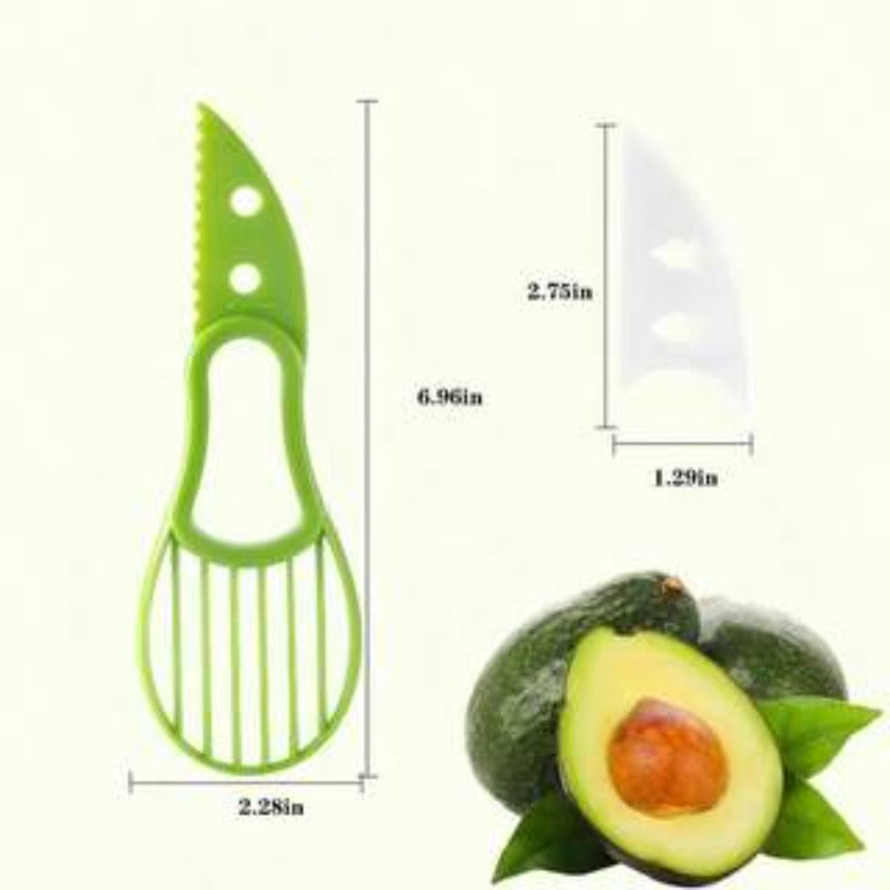 1-Piece 3-in-1 Multifunctional Avocado Cutter Slicer, Practical Gadget for Household, Camping & Outdoor Activities