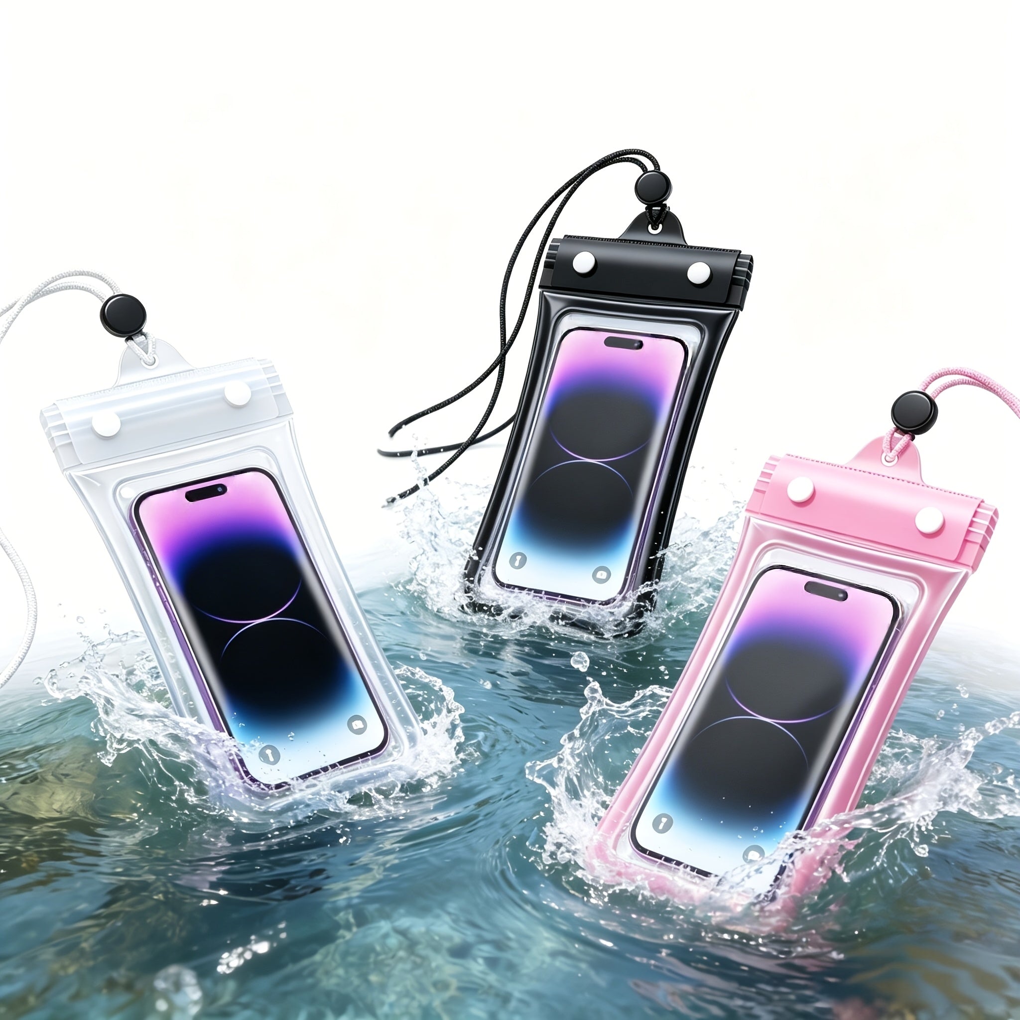 1 Piece Upgraded Floating Pouch, 4-Layer Leakproof Design, Transparent Pouch with Lanyard, Great for Beach, Swimming, River Drifting, Outdoor Water Games and Daily Storage & Use